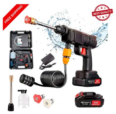 Portable High-Pressure Car Washer Gun 48VF Cordless with Rechargeable