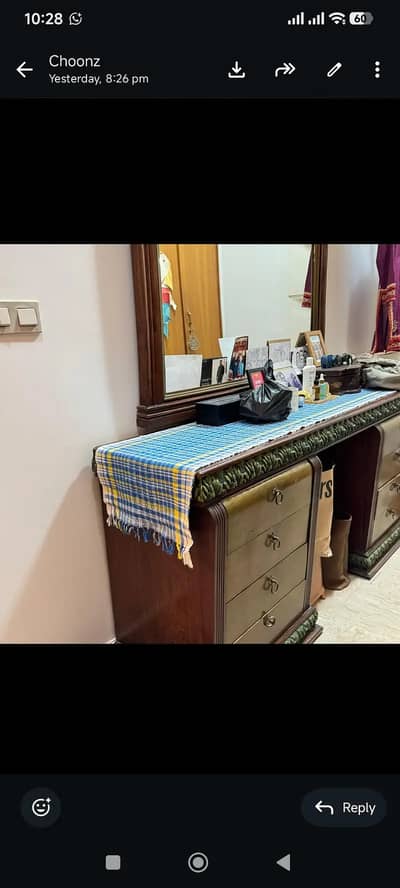 Premium 6 Piece Hand-Carved Shisham Wood Bedroom Set (King Size)