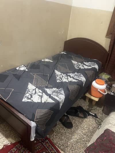 Single bed made of pure wood