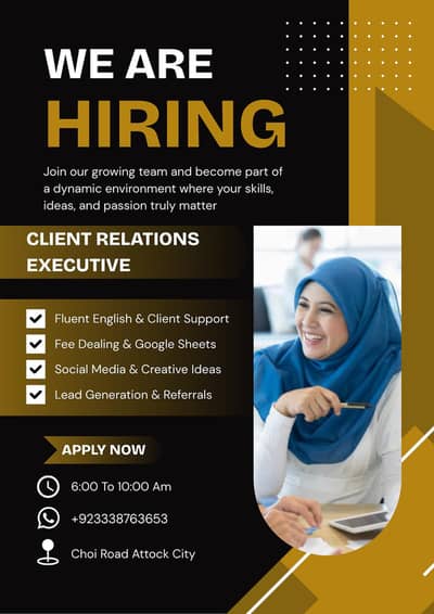 client Relations Executive  Role:ons Executih