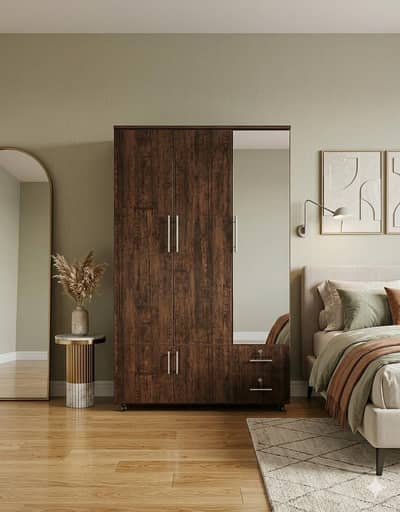 3 door cupboard Luxury   / Almari  / Wardrobe  with mirror