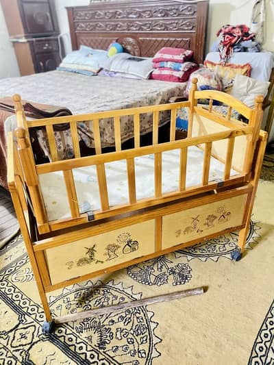 Baby swing cot | wooden cot | kids bed | crib | coat | Baby swing