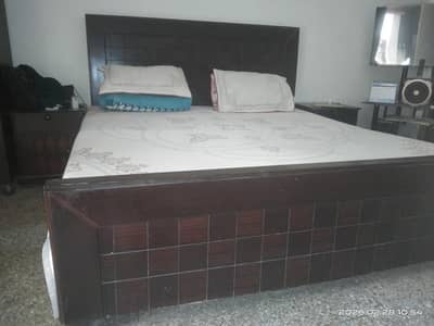 Double Bed without Mattress, without side tables .