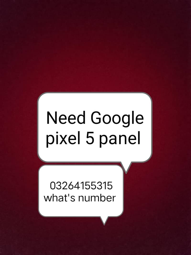 need Google pixel 5 panel 0