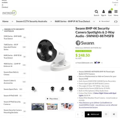 swann ip camera 8mp 4k resolution