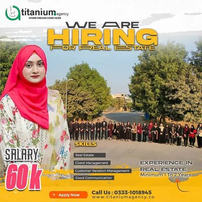 Female Real Estate Agent Required | Urgent Hiring Property Sale Agent