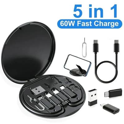 5 in 1 60w Fast charging deta cable set All in one, WhtsAp 03145156658