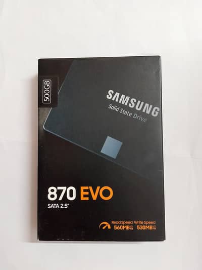 Samsung SSD new 500GB  870 EVO SATA 2.5  warranty 5 years . imported