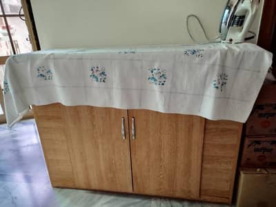 Iron stand with cupboard