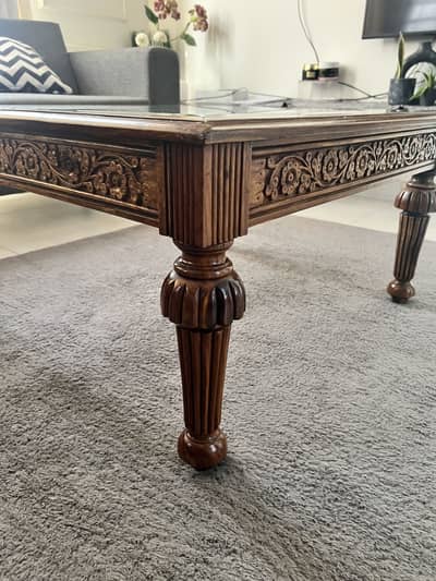 Pure Shesham Center table with two side tables