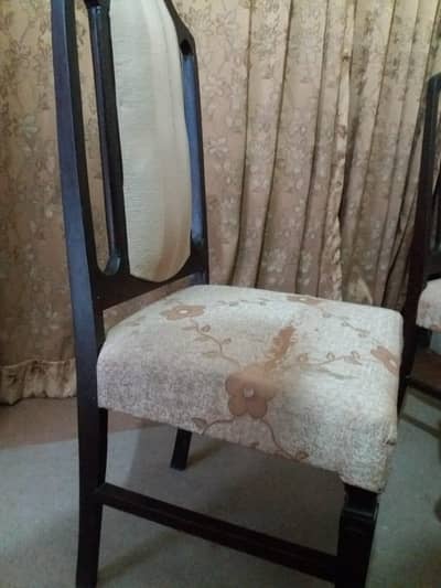 solid wood dining table with 6 chairs