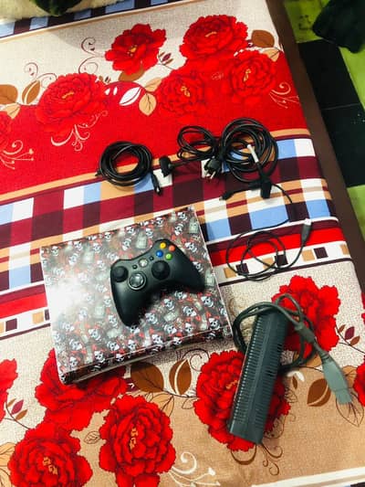 xbox 360 jailbreak 320gb with 100 games with one original controller