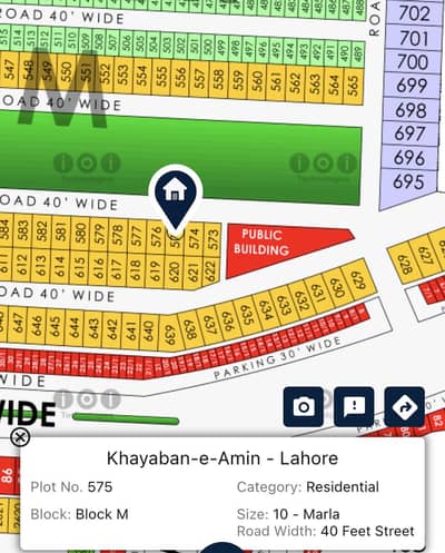 10 MARLA PRIME LOCATION FACING PARK PLOT FOR SALE