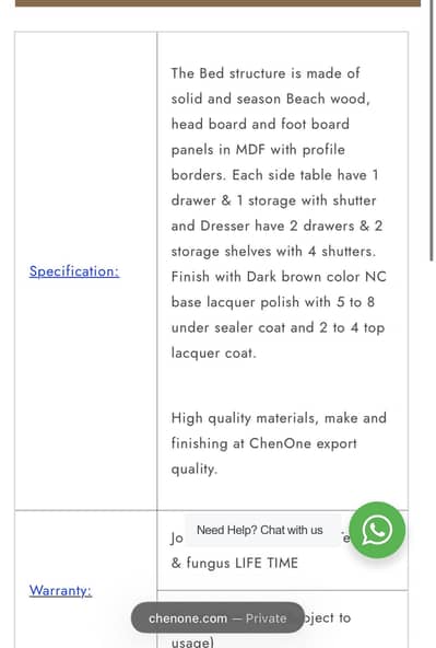 Original chenone bed- Brand new packed