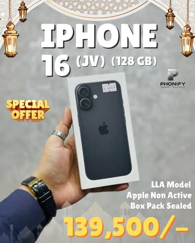 iPhone 16 128gb Jv Apple non active box pack