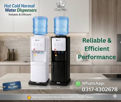 Water Dispenser King Way Hot, Cold & Normal – Reliable & Efficient