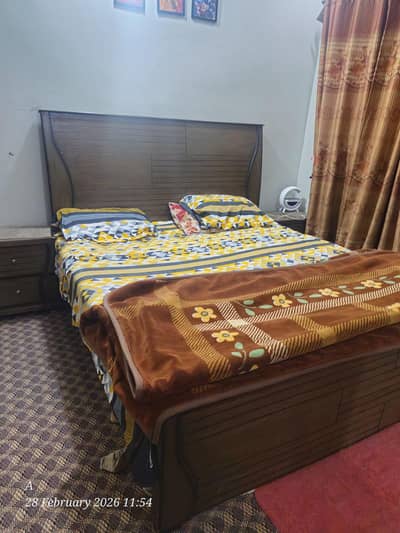bed with side tables and dressing table, Sofa L shape seven seater