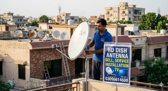 HD dish antenna sell service installation tv 03096614600