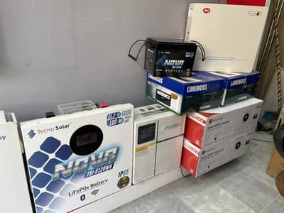 Solar inverter & lithium ion batteries ready stock