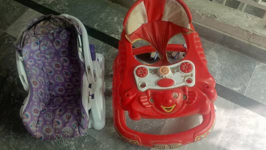 Baby cort and Walker in good condition