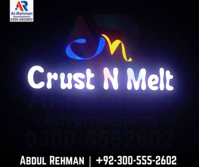 3D Signs, Display Sign Board 3D Sign Boards Neon Sign Light Board Wall