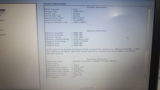 DELL. LOPTAP Slim loptap  core. i7 2nd gen  4/320 perfectly Working
