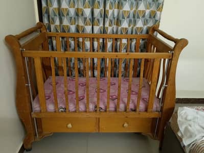 Baby Cot with Mattress – Great Condition!