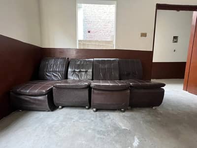 Brown 4-Seater Sofa Set – Good Condition