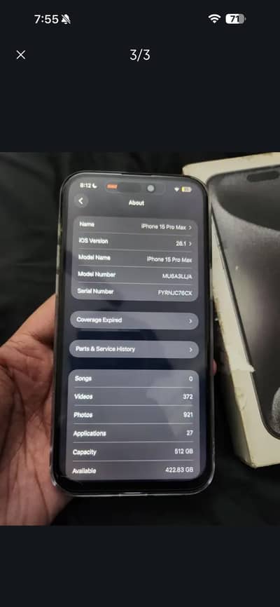Iphone 15 pro max 512Gb Exchange possible