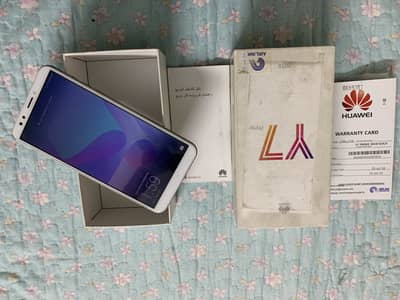 huawei y7 prime. . with box . . exchange possible