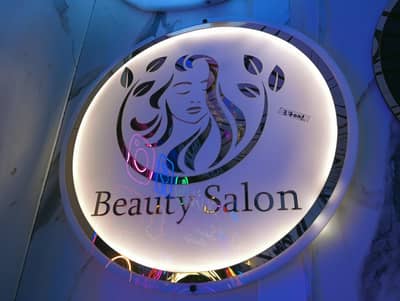 3d golden Acrylic backlight sign