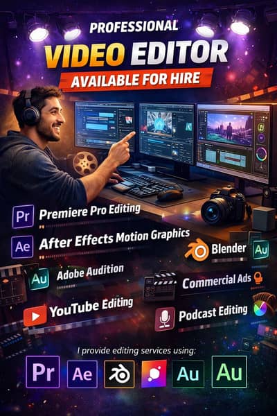 Professional Video Editing Services Available