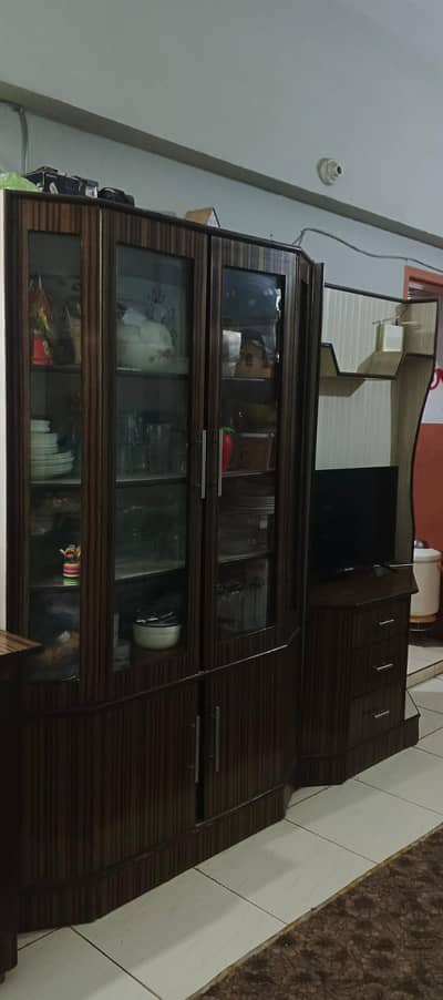 Complete wooden Furniture Set- Display cabinet,TV Unky & Ironing cabin