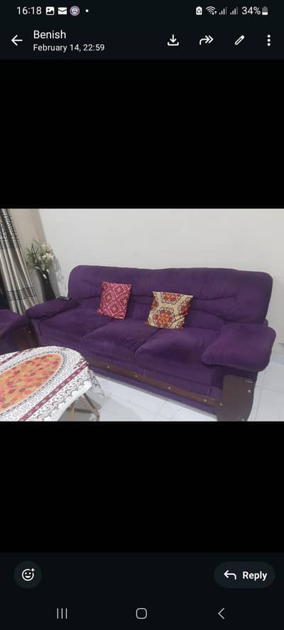 Sofa set available for urgent sale.