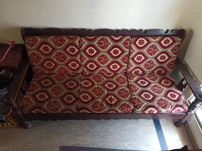 5-Seater Sofa Set (3+1+1) for Sale - Solid Condition