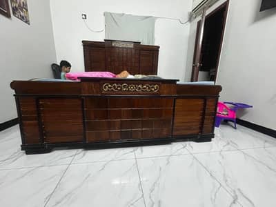 4 piece bed set sheesham wood