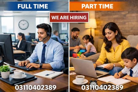 Part Time-Full Time-Office Work and Online Work Available