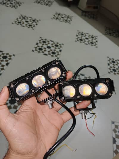 3 Lens Projector Lights 2 Funtion Yellow White