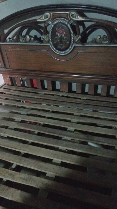 Double Bed in Wooden