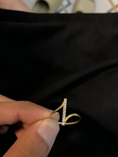 Gold ring in italian design