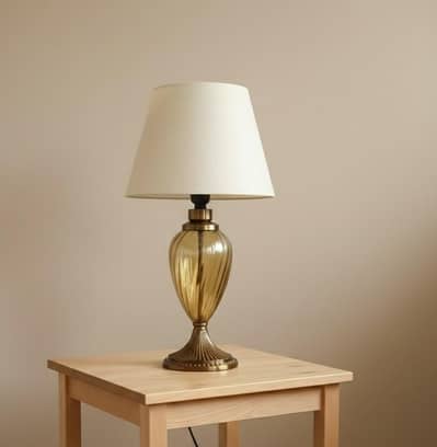 Golden glass antique table lamp [PAIR]