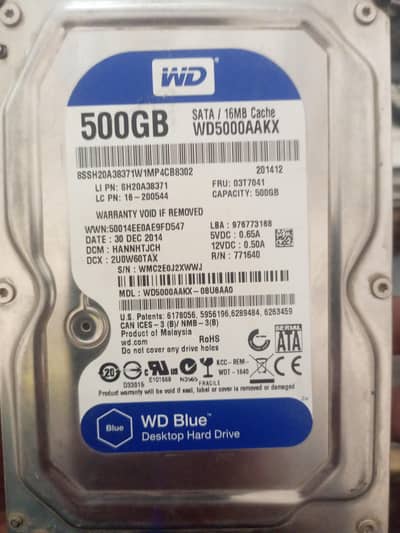 500 GB hard disk ok