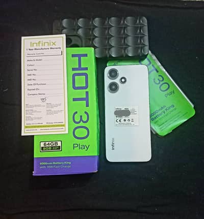 Infinix hot 30 play with box