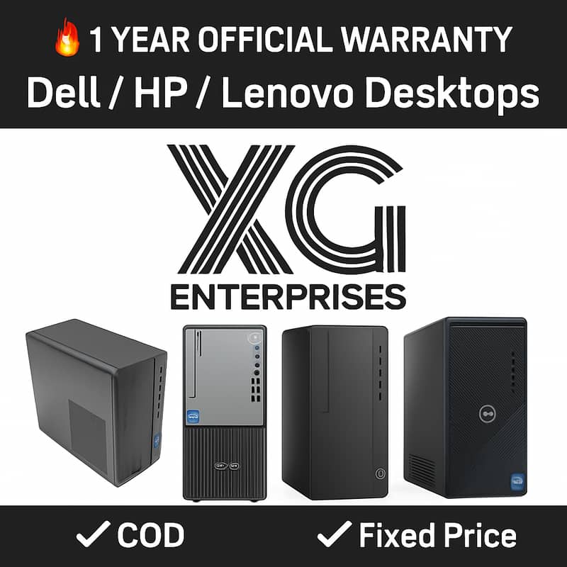 Dell HP Lenovo Desktop PC i3 i5 i7 14th Gen 20+ Branded Desktops ...