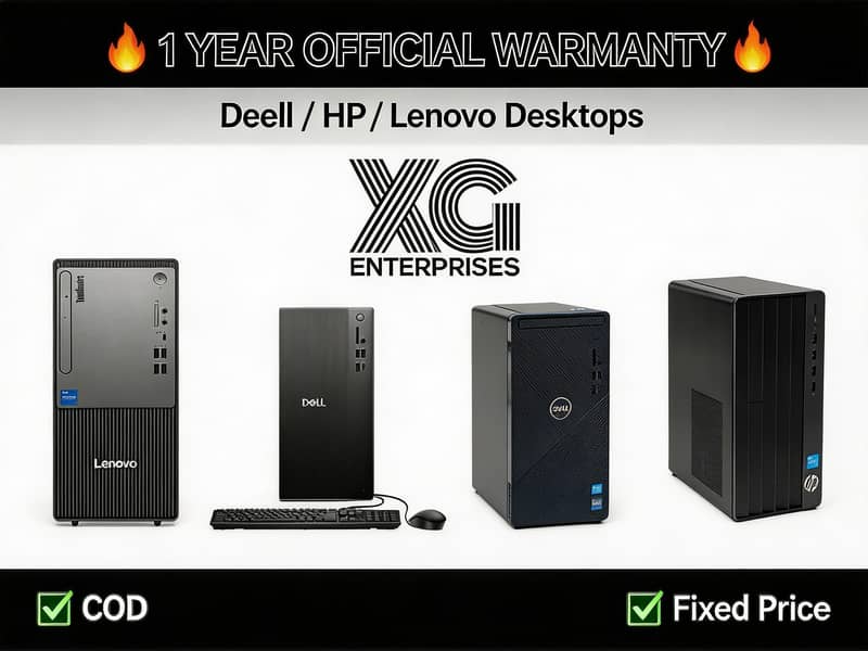 Dell HP Lenovo Desktop PC i3 i5 i7 14th Gen 20+ Branded Desktops ...