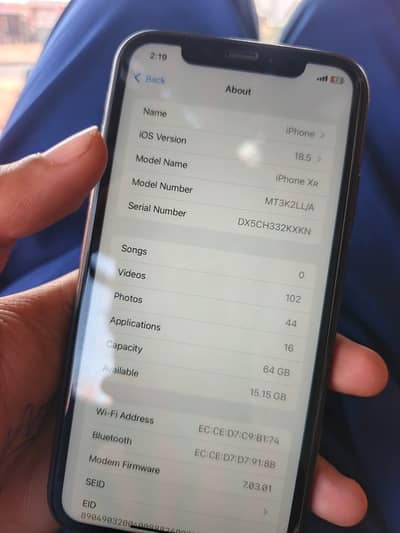 iphone xr 64 gb bettry 96 original helth condition 10by 10