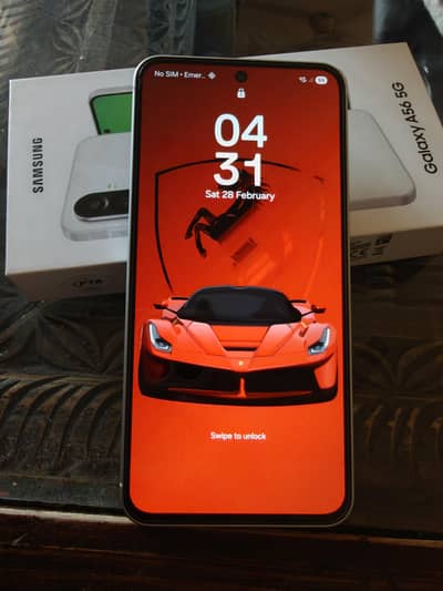 Samsung A56 box opened, 12/256, 10 month warranty