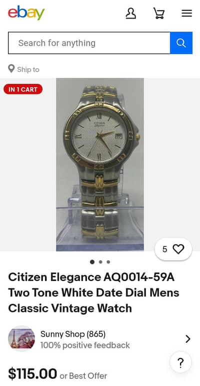 Citizen Elegance AQ0014-59A