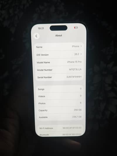 iphone 15 pro jv 256gb