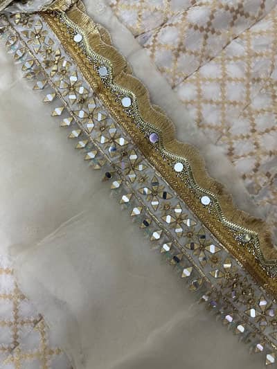 White original Indian shaffon